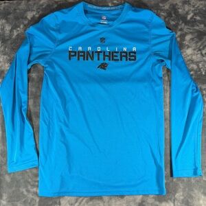 NFL National Football League Carolina Panthers Long Sleeve Shirt Mens L Blue
